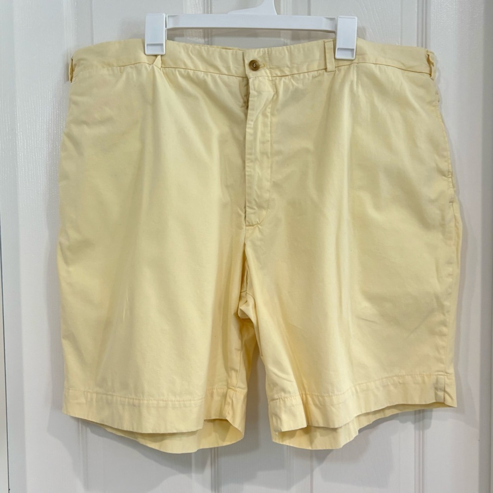 Bills Khaki Mens Yellow Chinos Flat Front 9" Shorts Waist 46" (Fits 45") Cotton